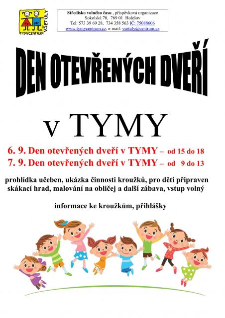DNY OTEVŘENÝCH DVEŘÍ V TYMY